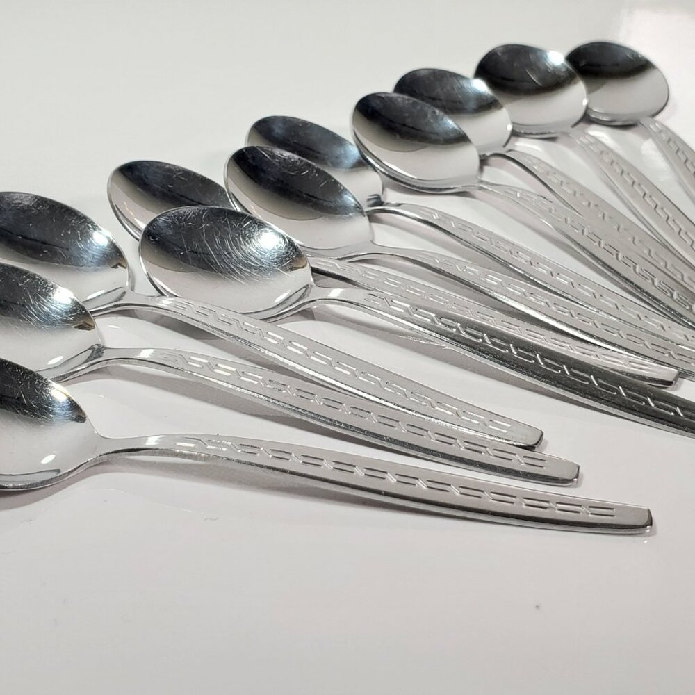 12 Rostfrei Small Tea DemitasseSpoons - Picture 2 of 11